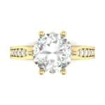 Coronet Engraved Diamond Engagement Ring (0.74 CTW) Top Flat View