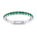 Pave Emerald Ring (0.28 CTW) Top Dynamic View