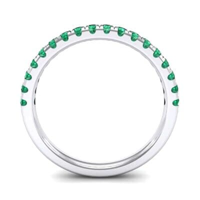 Pave Emerald Ring (0.28 CTW) Side View