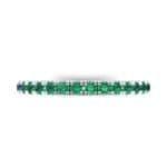 Pave Emerald Ring (0.28 CTW) Top Flat View