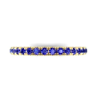 Pave Blue Sapphire Ring (0.28 CTW) Top Flat View