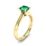 Tapered Cathedral Solitaire Emerald Engagement Ring (0.66 CTW) Perspective View
