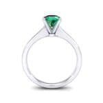 Tapered Cathedral Solitaire Emerald Engagement Ring (0.66 CTW) Side View