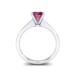 Tapered Cathedral Solitaire Ruby Engagement Ring (0.66 CTW) Side View