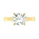 Tapered Cathedral Solitaire Diamond Engagement Ring (0.66 CTW) Top Flat View