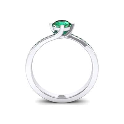 Compass Point Emerald Bypass Engagement Ring (0.7 CTW) Side View