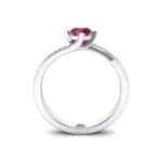 Compass Point Ruby Bypass Engagement Ring (0.7 CTW) Side View