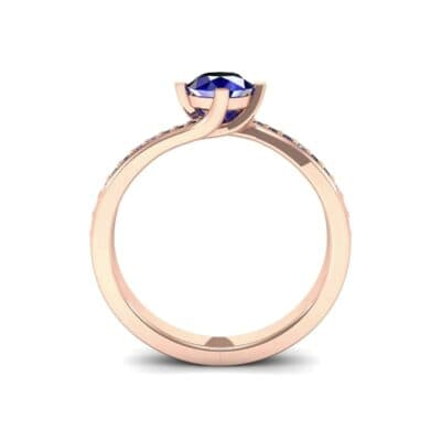 Compass Point Blue Sapphire Bypass Engagement Ring (0.7 CTW) Side View