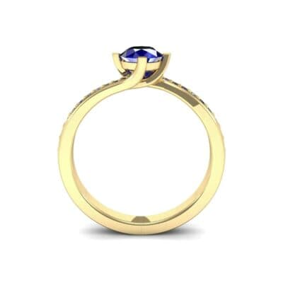 Compass Point Blue Sapphire Bypass Engagement Ring (0.7 CTW) Side View