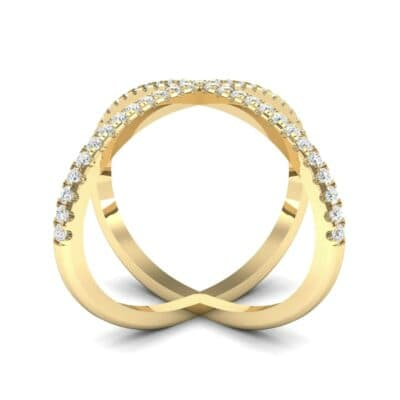 Pave Diamond X Ring (0.63 CTW) Side View
