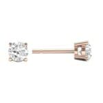 Classic Round Brilliant Diamond Stud Earrings (0.5 CTW) Top Dynamic View