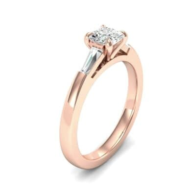 Tapered Baguette Princess-Cut Diamond Engagement Ring (0.64 CTW) Perspective View