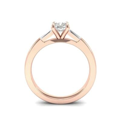 Tapered Baguette Princess-Cut Diamond Engagement Ring (0.64 CTW) Side View