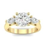Pear Three-Stone Diamond Engagement Ring (1.55 CTW) Top Dynamic View