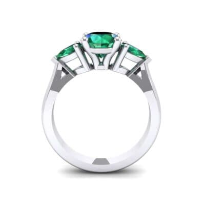 Pear Three-Stone Emerald Engagement Ring (1.55 CTW) Side View