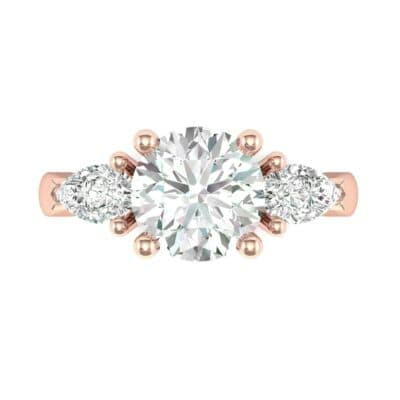 Pear Three-Stone Diamond Engagement Ring (1.55 CTW) Top Flat View