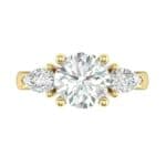 Pear Three-Stone Diamond Engagement Ring (1.55 CTW) Top Flat View