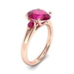 Shoulder Accent Oval Ruby Ring (2.67 CTW) Perspective View