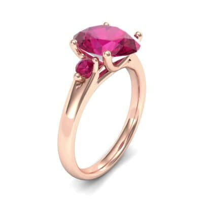 Shoulder Accent Oval Ruby Ring (2.67 CTW) Perspective View