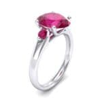 Shoulder Accent Oval Ruby Ring (2.67 CTW) Perspective View