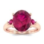 Shoulder Accent Oval Ruby Ring (2.67 CTW) Top Dynamic View