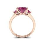 Shoulder Accent Oval Ruby Ring (2.67 CTW) Side View