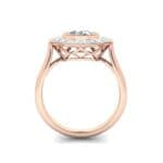 Deco Bezel-Set Halo Diamond Engagement Ring (1.99 CTW) Side View