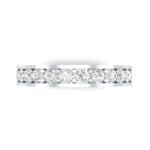 Flat-Sided Pave Diamond Ring (0.5 CTW) Top Flat View