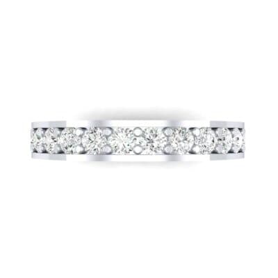 Flat-Sided Pave Diamond Ring (0.5 CTW) Top Flat View
