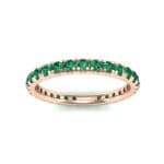 Pave Emerald Eternity Ring (0.76 CTW) Top Dynamic View
