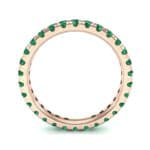 Pave Emerald Eternity Ring (0.76 CTW) Side View