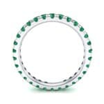 Pave Emerald Eternity Ring (0.76 CTW) Side View
