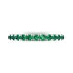 Pave Emerald Eternity Ring (0.76 CTW) Top Flat View