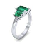 Stepped Five-Stone Emerald Engagement Ring (1.84 CTW) Perspective View