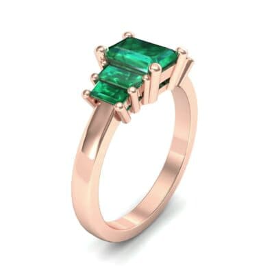 Stepped Five-Stone Emerald Engagement Ring (1.84 CTW) Perspective View