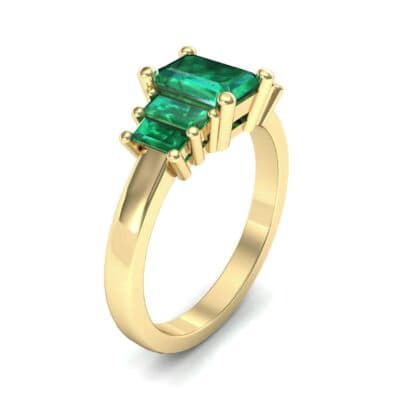 Stepped Five-Stone Emerald Engagement Ring (1.84 CTW) Perspective View