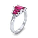 Stepped Five-Stone Ruby Engagement Ring (1.84 CTW) Perspective View