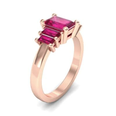 Stepped Five-Stone Ruby Engagement Ring (1.84 CTW) Perspective View