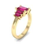 Stepped Five-Stone Ruby Engagement Ring (1.84 CTW) Perspective View