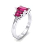 Stepped Five-Stone Ruby Engagement Ring (1.84 CTW) Perspective View