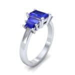Stepped Five-Stone Blue Sapphire Engagement Ring (1.84 CTW) Perspective View