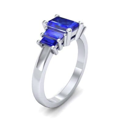 Stepped Five-Stone Blue Sapphire Engagement Ring (1.84 CTW) Perspective View