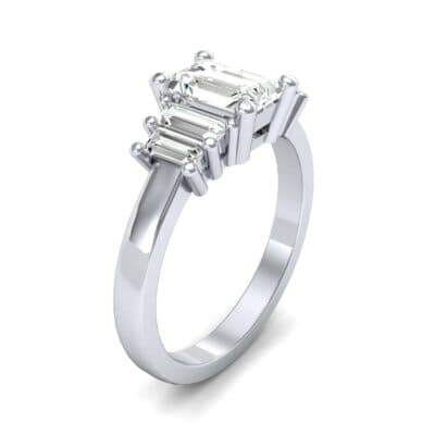 Stepped Five-Stone Diamond Engagement Ring (1.84 CTW) Perspective View