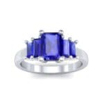 Stepped Five-Stone Blue Sapphire Engagement Ring (1.84 CTW) Top Dynamic View