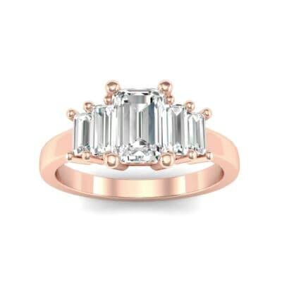 Stepped Five-Stone Diamond Engagement Ring (1.84 CTW) Top Dynamic View