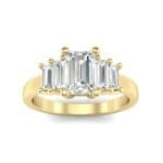 Stepped Five-Stone Diamond Engagement Ring (1.84 CTW) Top Dynamic View
