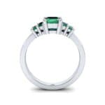 Stepped Five-Stone Emerald Engagement Ring (1.84 CTW) Side View