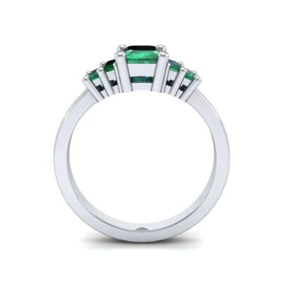 Stepped Five-Stone Emerald Engagement Ring (1.84 CTW) Side View