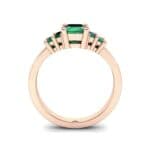 Stepped Five-Stone Emerald Engagement Ring (1.84 CTW) Side View