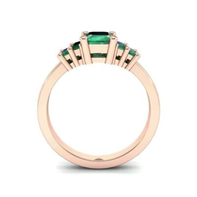 Stepped Five-Stone Emerald Engagement Ring (1.84 CTW) Side View